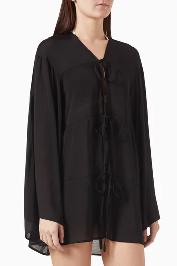 Cremona Tie-front Mini Cover-up in Rayon-blend