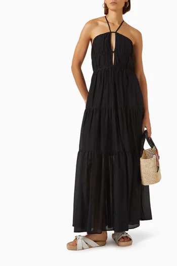 Seraphina Maxi Dress in Cotton-silk