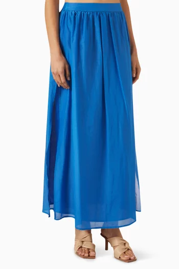Ophelia Maxi Skirt in Cotton-silk