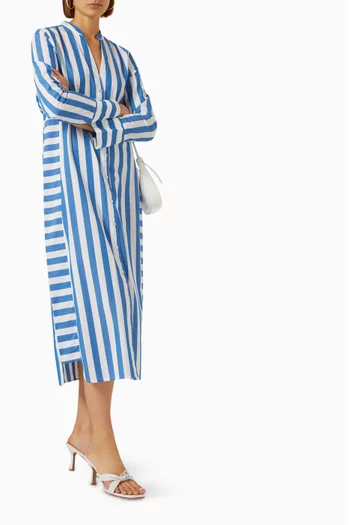 Jude Shirt Midi Dress in Cotton-voile