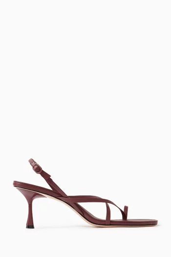 Agatha 70 Strappy Sandals in Nappa Leather