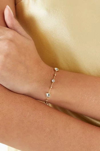 Imber Crystal Bracelet in Gold-plated Metal