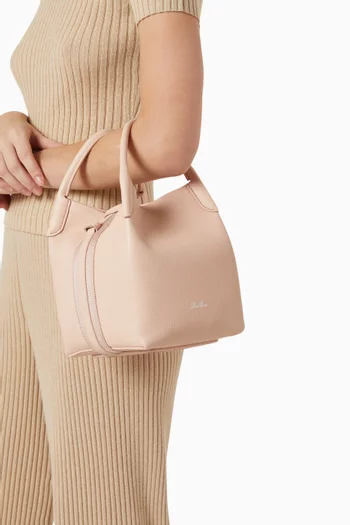 Small Bale Bucket Bag in Leather