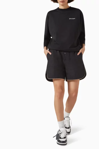 Logo-embroidered T-shirt in Cotton Jersey