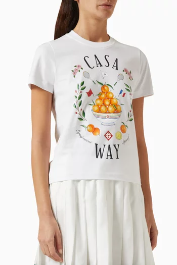 Casa Way Printed T-shirt in Cotton-jersey