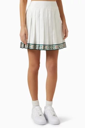 Laurel Tennis Skirt in Silk-twill