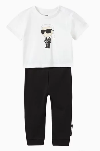 Ikonik Karl T-shirt & Leggings Set in Cotton