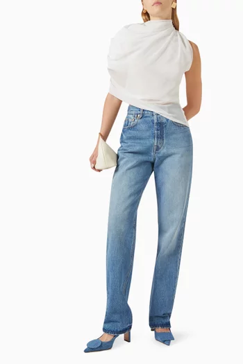 Le de-Nîmes Droit Jeans in Denim