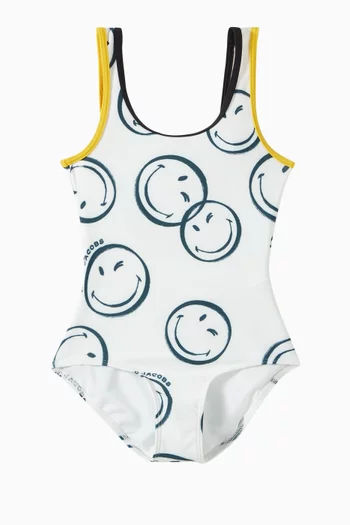 x SmileyWorld One-piece Swimsuit in Stretch Nylon