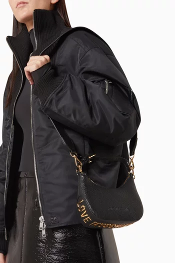 Small Shoulder Bag in Grained Faux Leather