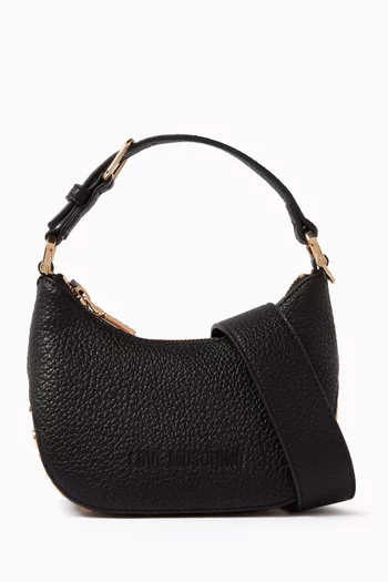 Small Shoulder Bag in Grained Faux Leather