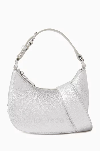 Small Shoulder Bag in Grained Faux Leather