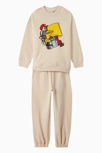 Logo Patch Sweatpants in Cotton