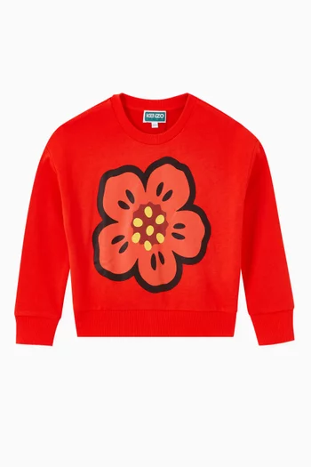 Sailor Boke Flower Sweatshirt in Cotton Blend Fleece