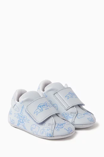 Logo-print Sneakers in Cow Leather