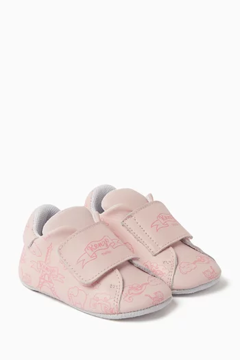 Logo-print Sneakers in Cow Leather