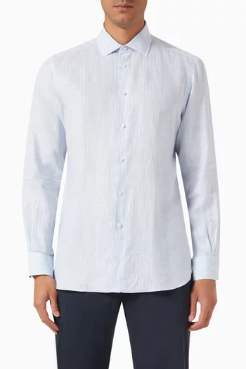 Oasi Striped Shirt in Linen