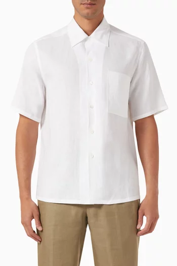 Cuban Collar Shirt in Linen