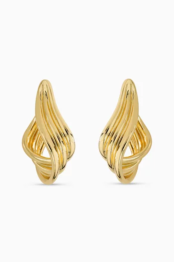 Lynx Earrings in 14kt Gold-plated Brass