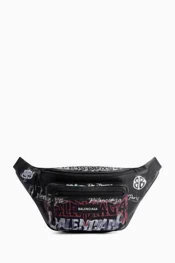 DIY All-over Metal Logo Belt Bag in Nylon