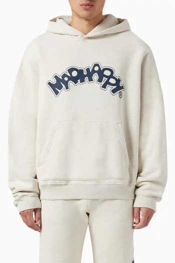Burst Logo Hoodie in Cotton Fleece