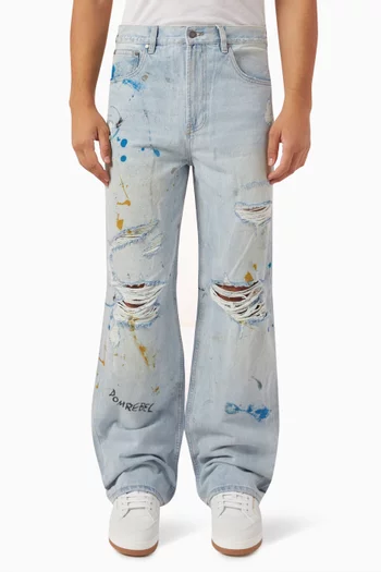 Scuff Bootcut Jeans in Denim