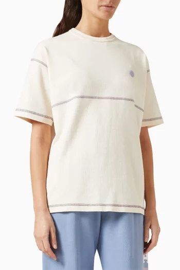Contrast-stitch T-shirt in Heavy Cotton-jersey
