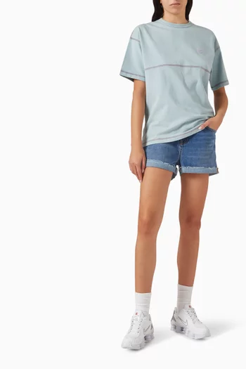 Contrast-stitch T-shirt in Heavy Cotton-jersey