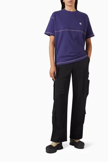 Contrast-stitch T-shirt in Heavy Cotton-jersey