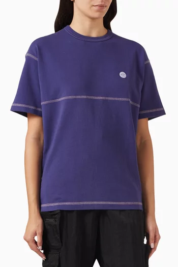 Contrast-stitch T-shirt in Heavy Cotton-jersey