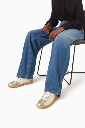 Valentino Garavani Upvillage Sneakers in Laminated Calfskin Leather