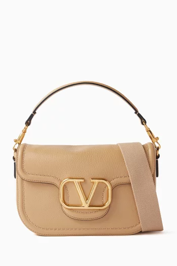 Valentino Garavani Loco VLogo Shoulder Bag in Grained Leather