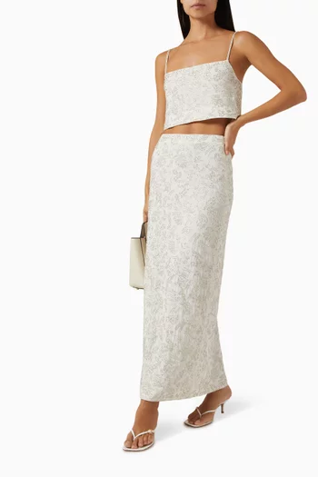 Fermo Bead-embellished Crop Top