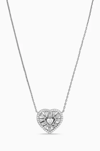 Premium Heart Necklace in Sterling Silver