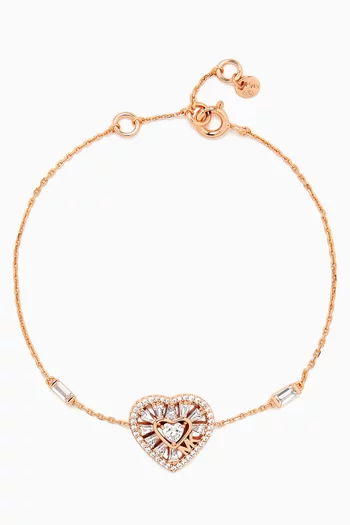 Premium Love Bracelet in Rose Gold-plated Silver