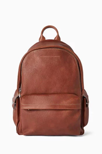 Logo Backpack in Calf Leather