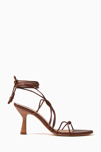 Belinda Lace-up Sandals in Leather