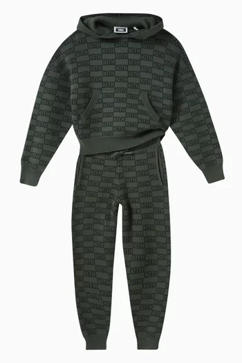 Nelson Monogram Hoodie in French Terry