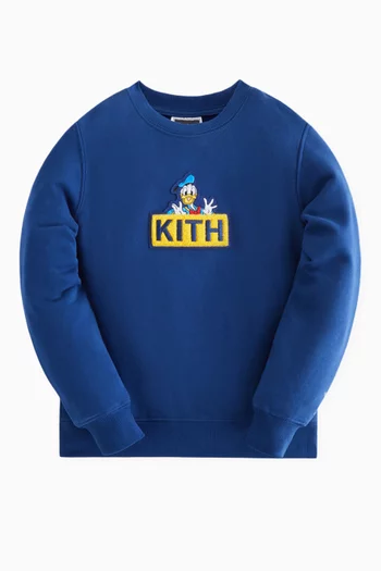 x Disney Donald Duck Crewneck Sweatshirt in Cotton-fleece