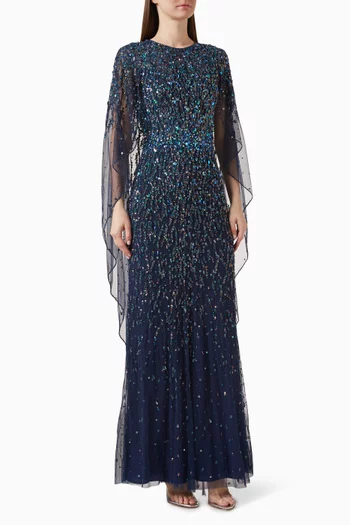 Delphine Embellished Gown in Polyester