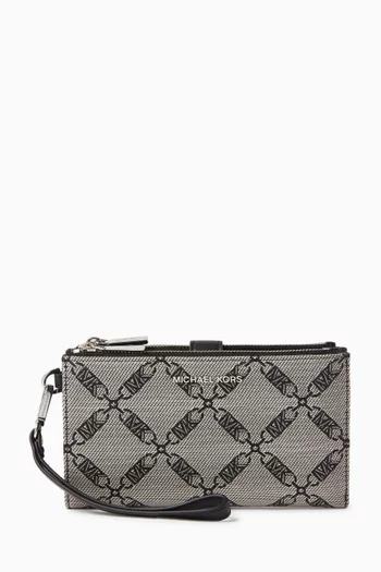 Adele Smartphone Wallet in Jacquard & Faux Leather