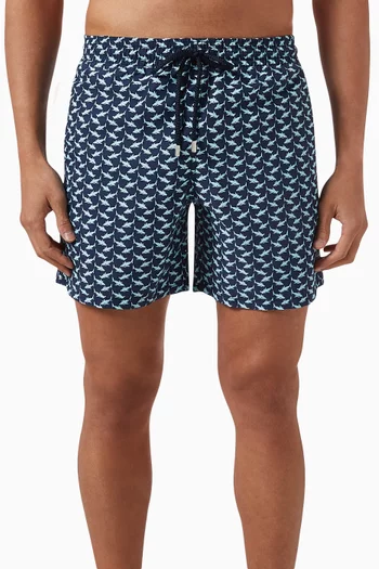 New Sharks Swim Shorts in Recycled Polyamide