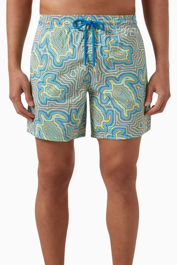 Tortues Hypnotiques Ultra-light Swim Shorts in Recycled Polyester