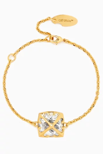 Arrow Crystal-embellished Bracelet in Brass