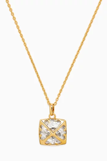 Arrow Crystal-embellished Necklace in Metal