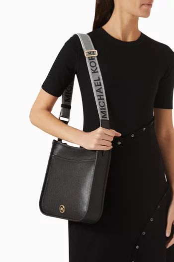 Large Luisa Messenger Bag in Pebbled Leather