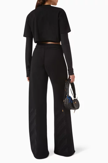 Diag-stripe Sweatpants in Jersey