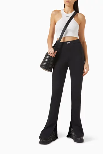 Off Stamp Crop Tank Top in Stretch-cotton