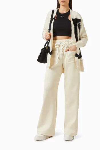 Off Stamp Crop Tank Top in Stretch-cotton