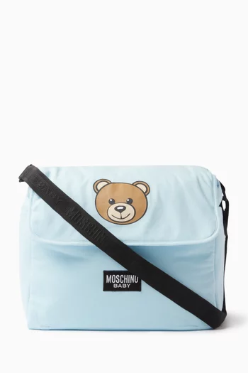 Teddy Bear Print Changing Bag in Cotton